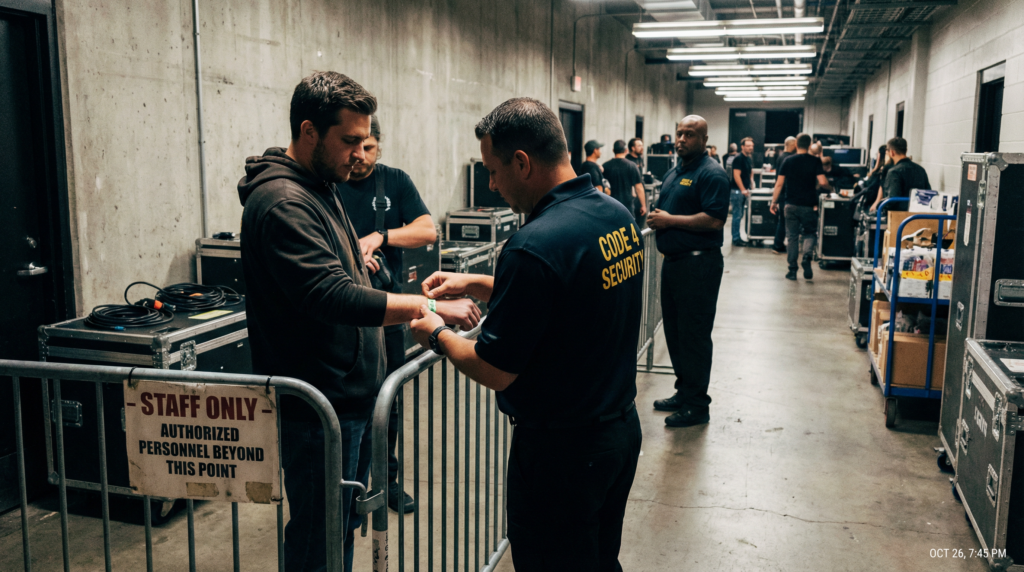 code 4 event and venue staff only